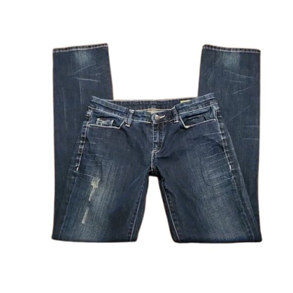 Anthropologie Blank NYC Distressed Mid-Rise Straight Bootcut Jeans - Picture 1 of 6